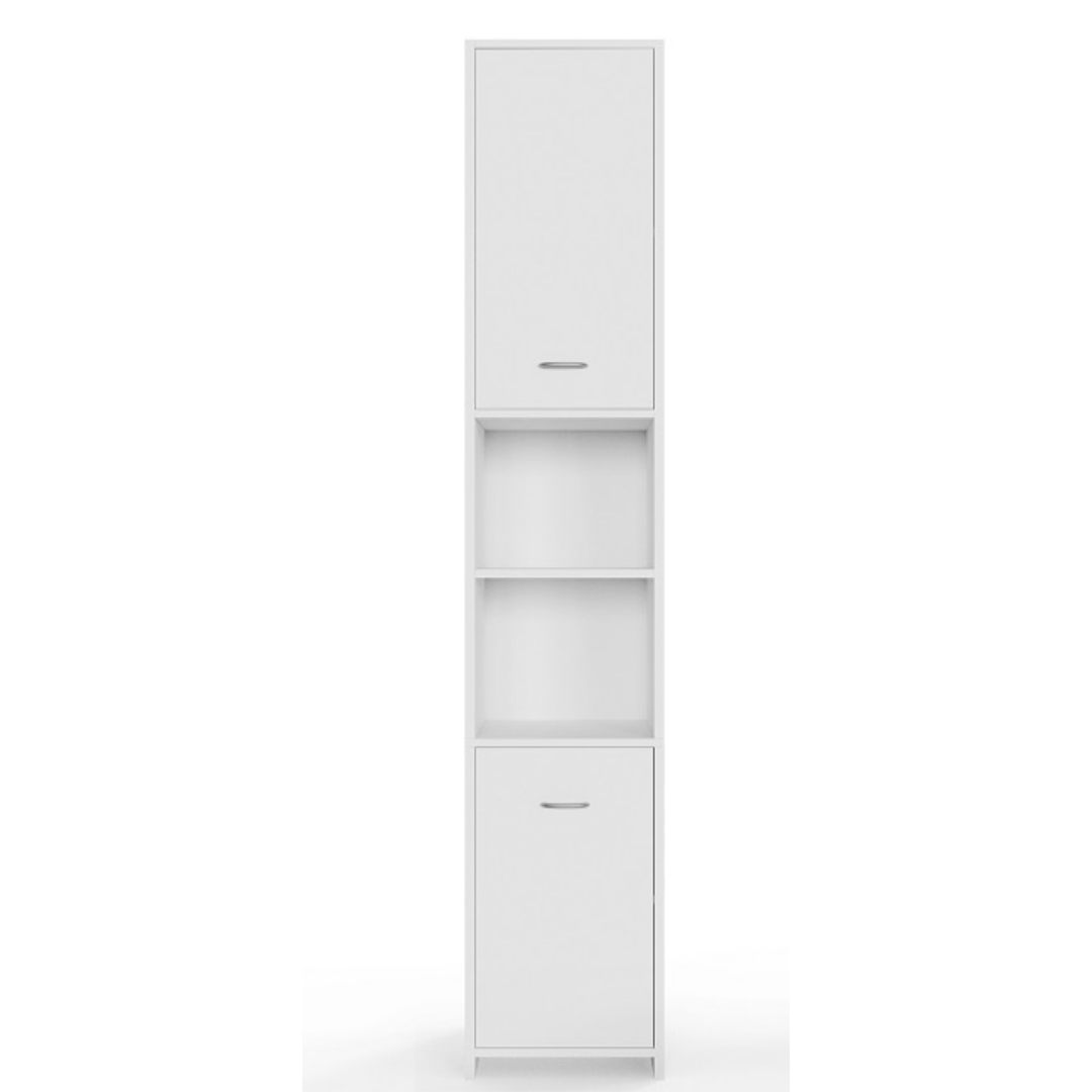 Casaria Badkamerkast - 6 Vakken 2 Deuren Slank en Elegant - MDF/ Spaanplaat - Wit