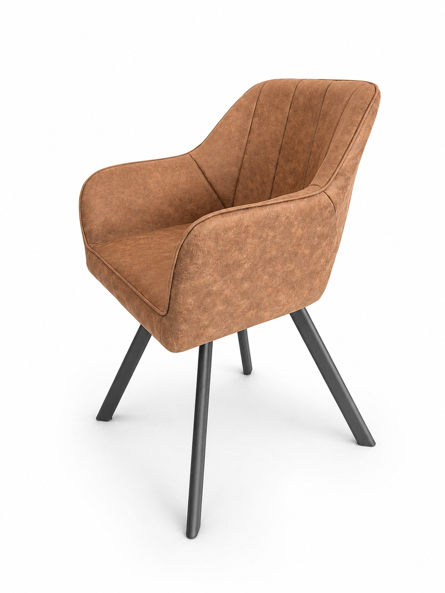 Meubel31 Tenno Draaibare Eetkamerstoelen - Set van 2 - Cognac