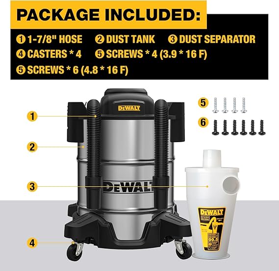 DeWALT Cycloonstofafscheider - 38L - Professioneel - Zwart