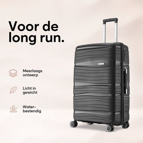 Skycases Travelin' Charm medium reiskoffer 24 inch – 41x24x69 cm – 68 liter – zwart