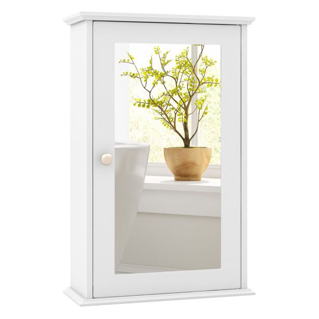 Coast Spiegelkast - MDF - HD-spiegel - 34 x 15 x 53 cm - Wit