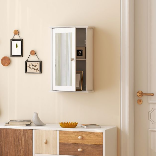 Coast Spiegelkast - MDF - HD-spiegel - 34 x 15 x 53 cm - Wit