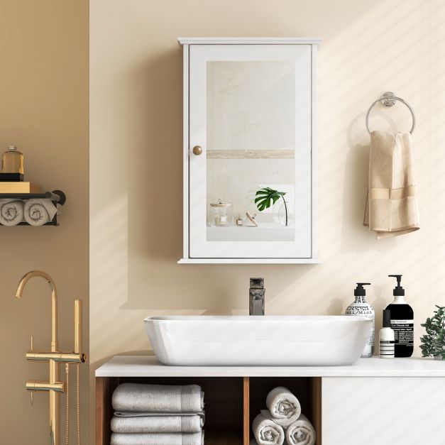 Coast Spiegelkast - MDF - HD-spiegel - 34 x 15 x 53 cm - Wit