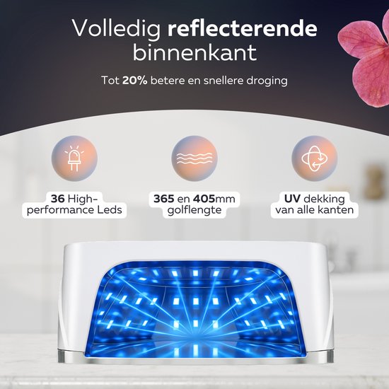 Beeperfect® UV Lamp Gelnagels - Nagellamp - Nagellamp UV Led - Nageldroger - Draadloos - Reflecterende binnenkant - Rose Goud