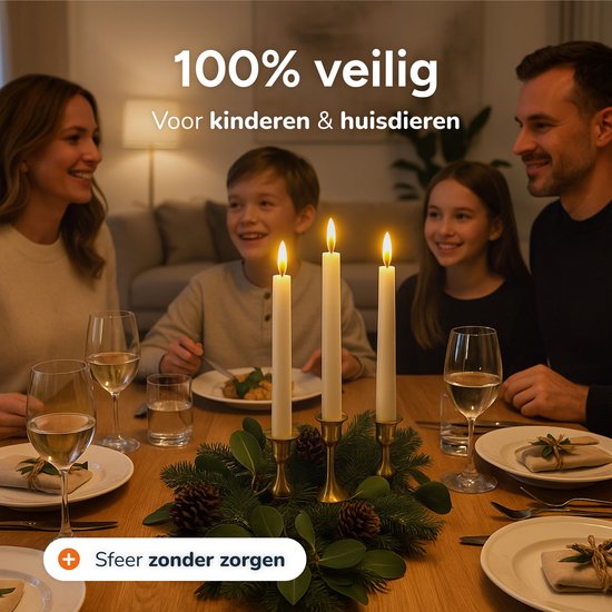 LED Kaarsen met bewegende vlam - 6 Kaarsen - incl. afstandbediening - Oplaadbare Nep kaarsen met flikkerende vlam - 300+ branduren - Luft
