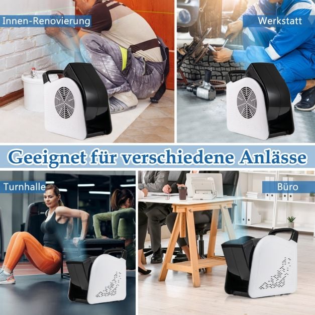 Coast Vloerventilator 130 W – 3 Snelheden – 185° Verstelbaar – 33 x 18 x 33 cm – Zwart en Wit