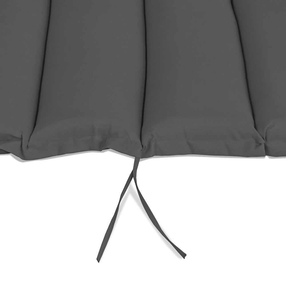 Detex Ligbedkussen - Afneembare Kussen - 183x56x7cm Antraciet