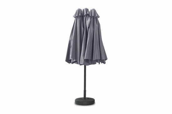 Feel Furniture - Toscano - Grote Parasol - Twin - 4.5 Meter - Donkergrijs