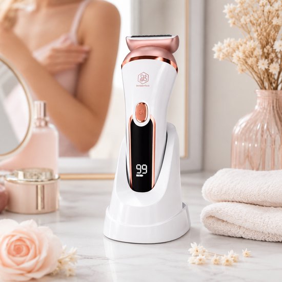 Beeperfect® 6 in 1 Epilator Voor Vrouwen - Scheerapparaat Vrouw - Bikinitrimmer - Ladyshave - Oplaadbaar - Waterdicht - 6 Opzetstukken