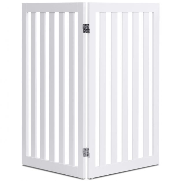 Coast - 4-Pans Dierenhek voor Kleine en Middelgrote Huisdieren - 89 cm - Wit