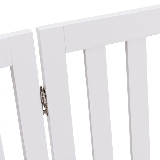 Coast - 4-Pans Dierenhek voor Kleine en Middelgrote Huisdieren - 89 cm - Wit