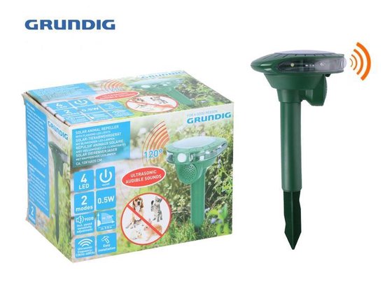 Grundig solar ultrasone ongedierteverjager - met bewegingssensor - incl. 4 x AA