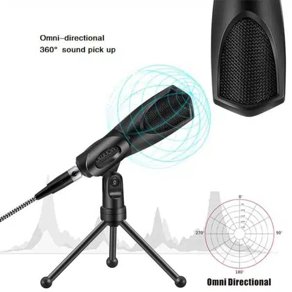 Yanmai Gaming Microfoon - Bekabeld - 50hz - 4.8x2.8x15.4cm - Zwart
