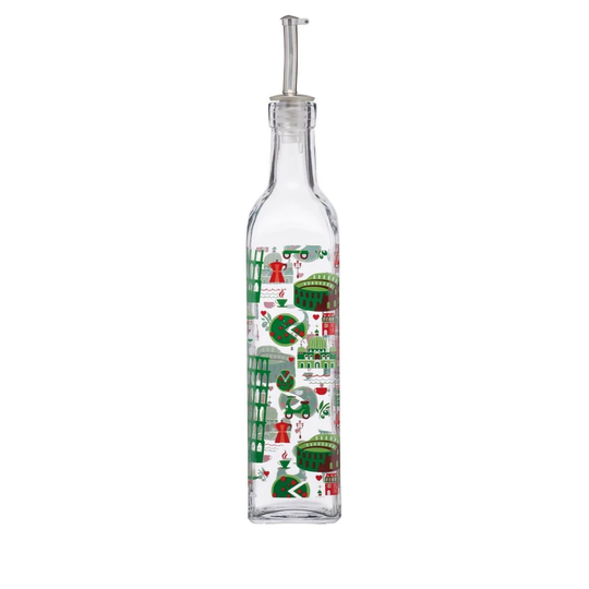 World of Flavours 550ml Olie en azijn schenker met print