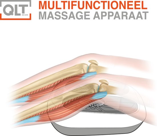 QLT VibroPulse Pro Been- en Voetmassage Apparaat – 10 programma’s - 20 Snelheden