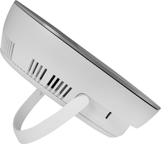 Smartwares FGA‑13950 Luchtkwaliteitsmeter – CO₂, Kooldioxide, Temperatuur & Vochtigheid Monitor – 10 Jaar Sensor & Batterij – LED Kleurindicatie, Ventilatie Alarm – Voor Huis, Kantoor, Slaapkamer, School, Gezond Binnenklimaat
