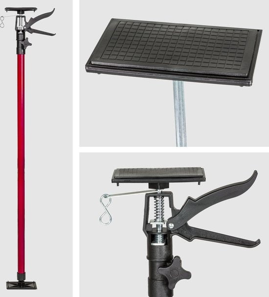 TecTake - set van 4 plafondsteunen 115 - 290 cm - rood - 402401