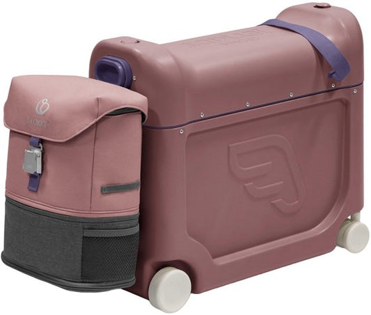 Stokke JetKids Reispakket, Hazy Lilac - Met BedBox Ride-On koffer en rugzak - Voor kinderen van 2-7 Jaar (tot 35 kg)