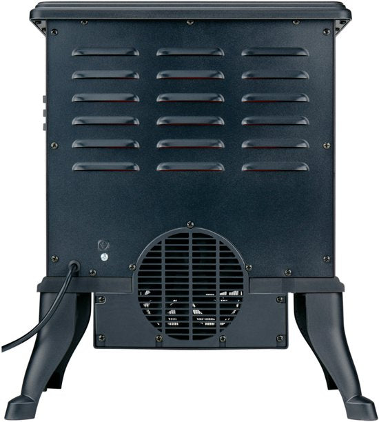 alpina Sfeerhaard Elektrisch - Elektrische Kachel Sfeerhaard - Haard met Realistisch Vlambeeld - Instelbare Thermostaat - Oververhittingsbeveiliging - 1500W - Zwart - 39x25x54cm