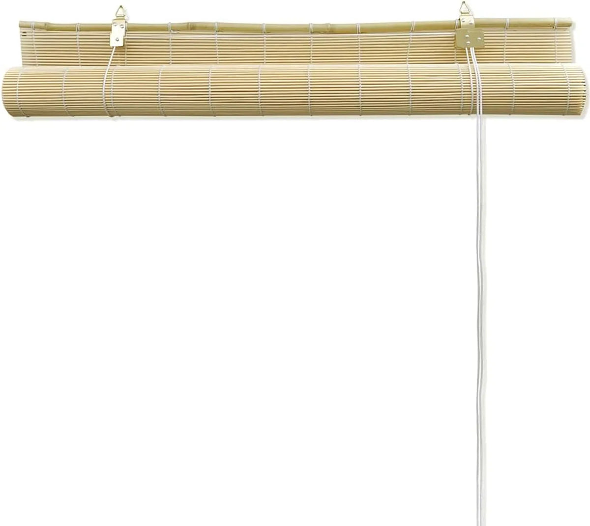 vidaXL Bamboe Rolgordijn - 80 x 220 cm - Naturel - Lichtfilterend en Privacyverhogend