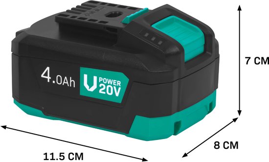 VONROC VPower 20V Accu – 4.0Ah – Duopack: 2 stuks - b-directionele USB-C poort – accu en powerbank in één – compatibel met Power Delivery (PD) – Beveiligd met Electronic Cell Protection