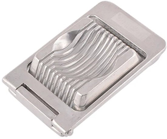 TTD® RVS Eiersnijder Natuurlijk – Eiersnijder van Roestvrij staal met Aluminium Draad voor Perfecte Eiplakjes