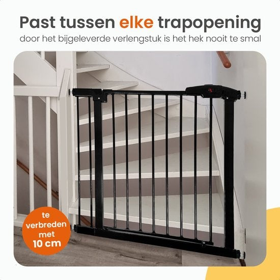 Goliving Traphekje Zonder Boren - Klembevestiging - Klemmodel - Uitbreidbaar - Metaal - 78 t/m 93 cm - Wit