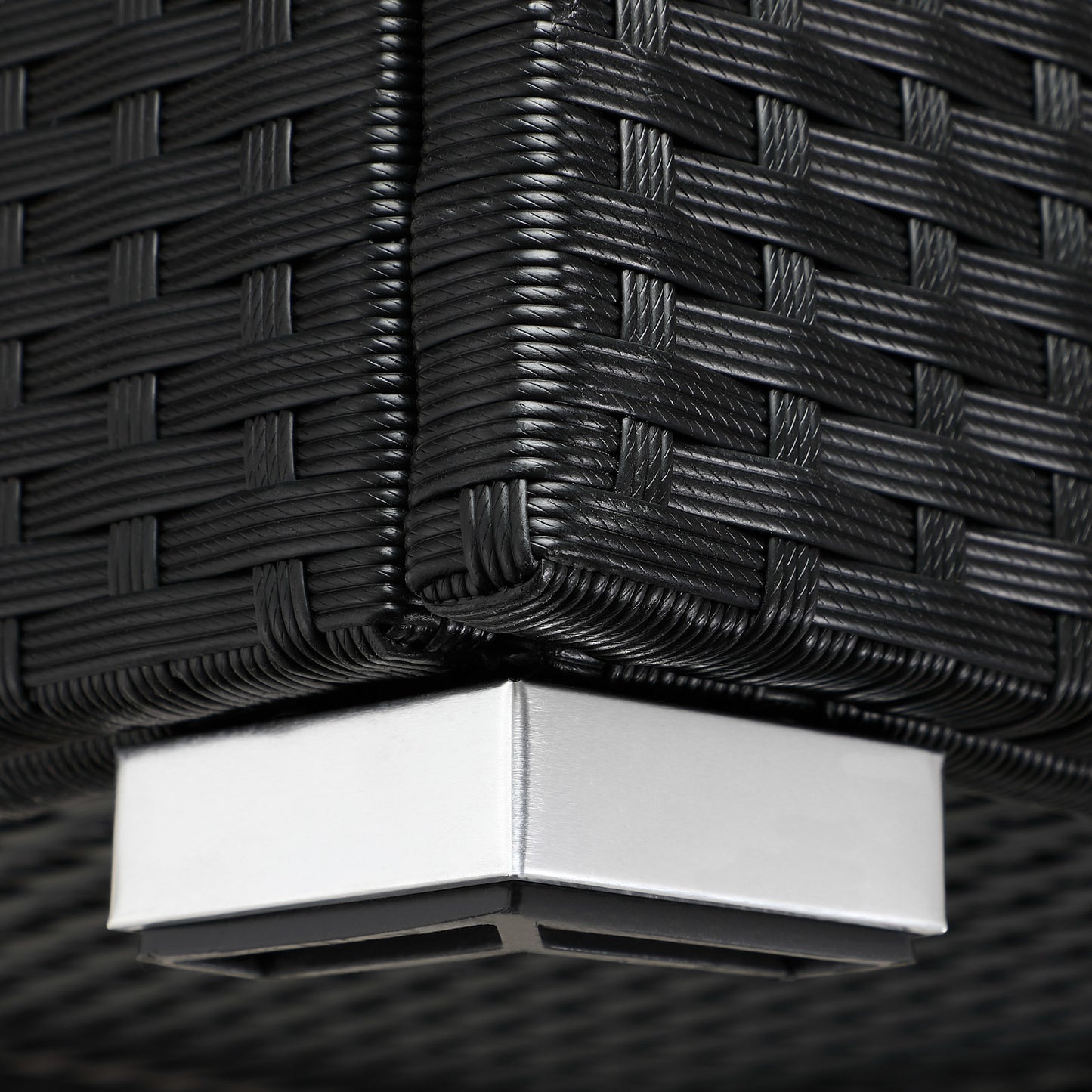Casaria Opslagbox/Opbergbox - Kussens, Tuin - Polyrotan - Zwart - 75x75x70cm