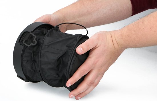 Dunlop Auto-Afvalbak - Opvouwbaar - 16 cm - met Deksel - voor aan het Dashboard of op de Vloer