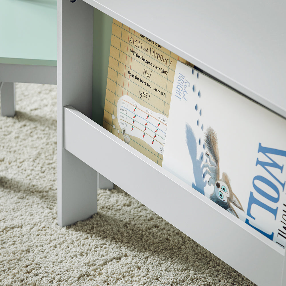 SoBuy Kindertafel met 2 stoelen - Max. 75 kg - 60 x 60 x 48 cm - Lichtgroen