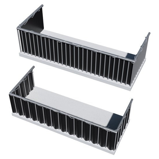 tectake - Balkonscherm - Lorena 90x500 cm - grijs - 402882