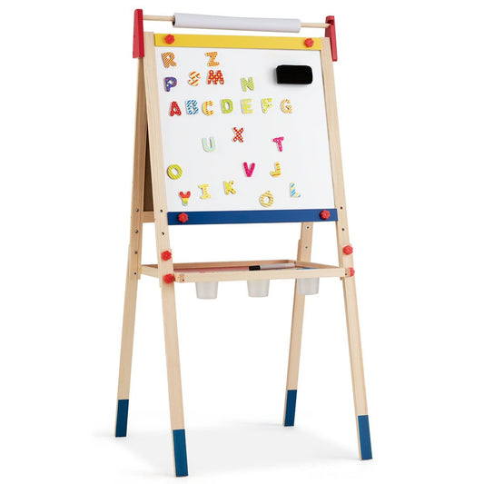 Coast 3-in-1 Schilderbord Voor Kinderen Dubbelzijdig Whiteboard & Krijtbord - 60 x 55 x 112,5-124,5 cm