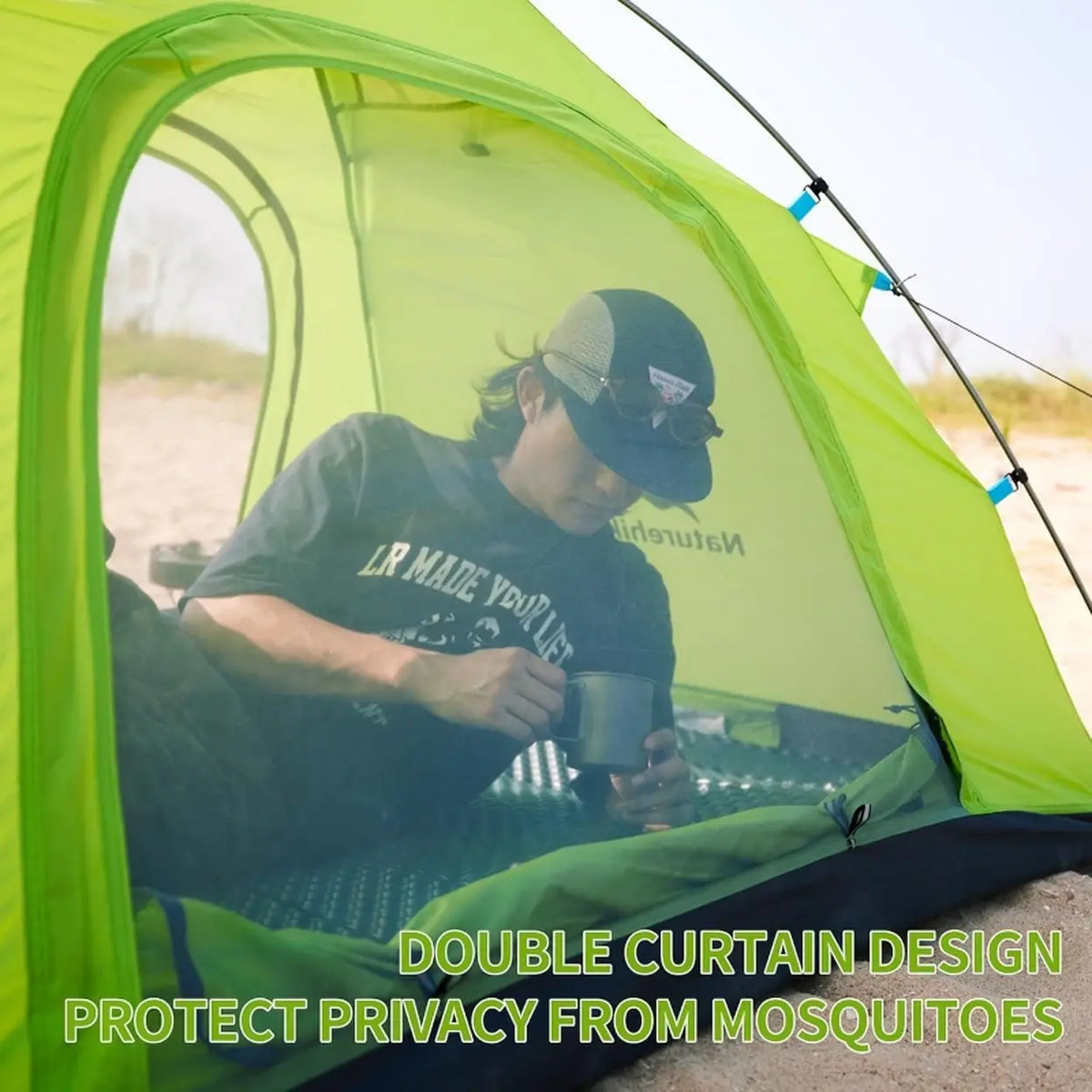 Naturehike P-Series 4-Seizoenen Tent - 2 Personen - Groen