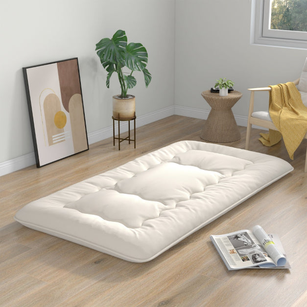 Coast Vloermatras – Wasbaar & Oprolbaar – 200 x 90 x 10 cm – Beige