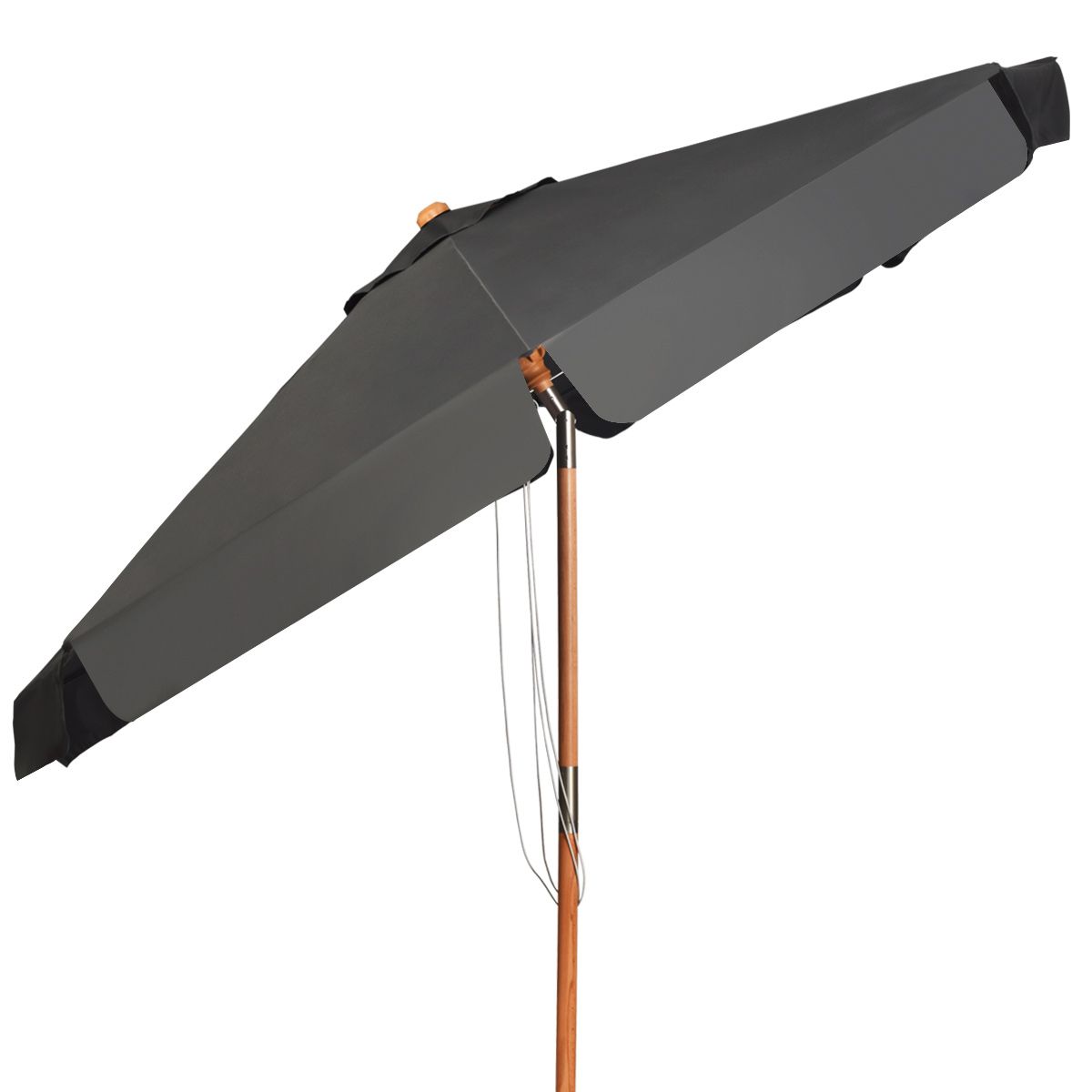 Coast Terrasparasol - Ø3m - 8 Stokken - Zwart