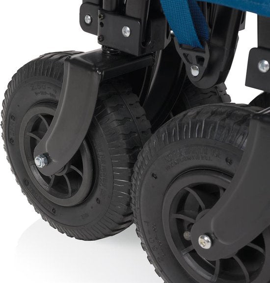 Bolderkar opvouwbaar - Bolderwagen met Luchtbanden - 43x21x80cm - Belastbaar tot 70 kg - Extra Stevig Harmonicaframe - Inclusief Bodemplaat en Opbergtas - Trekwagen, Transportkar en Strandkar voor Camping, Tuin, Festival, dagje uit - HC-0414 - Blauw