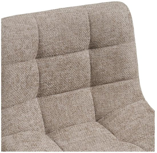 Anea Barstoel – In Hoogte Verstelbaar – Stoffen Zitting met Metalen Frame – Modern Design - Grijs