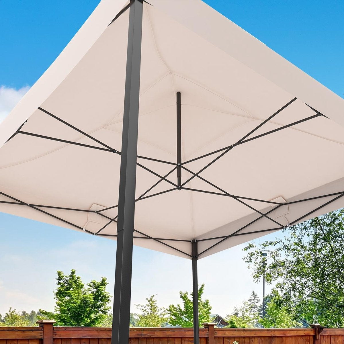 LifeGoods Tuintent Paviljoen 3x3 m opvouwbaar Beige