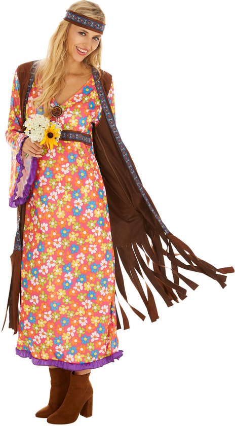 Dressforfun Vrouwenkostuum Mrs. Peacemaker XXL - verkleedkleding kostuum halloween verkleden feestkleding carnavalskleding carnaval feestkledij partykleding - 300936