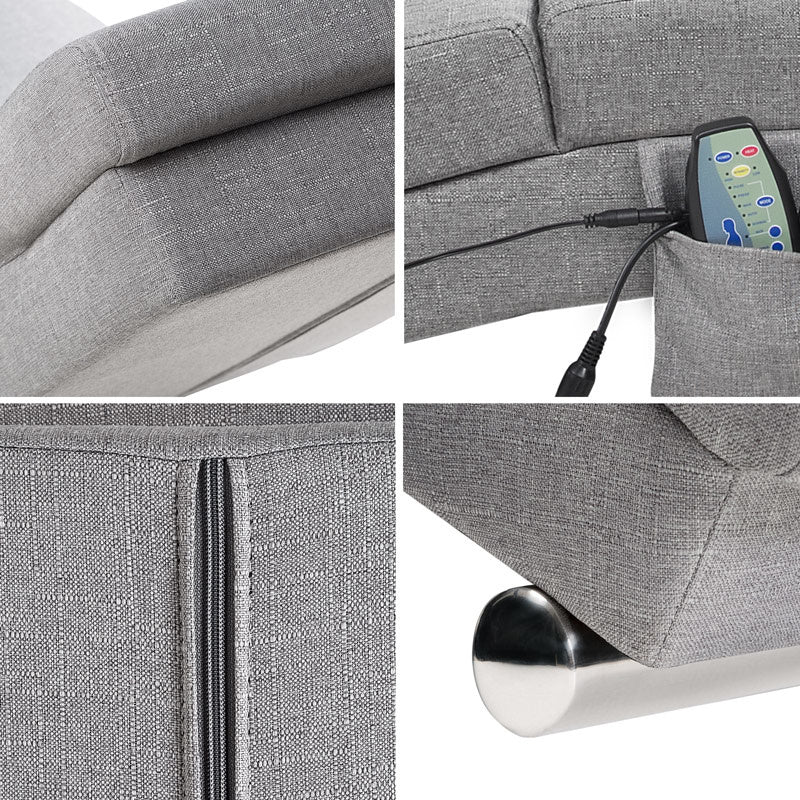 Casaria Relaxfauteuil - Massage en Verwarmingsfunctie - Grijs