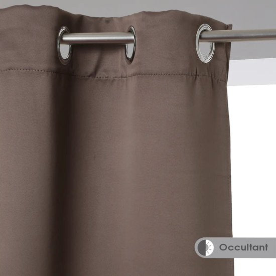 Verduisterende gordijnen - 135 x 240 cm - 2 stuks - taupe