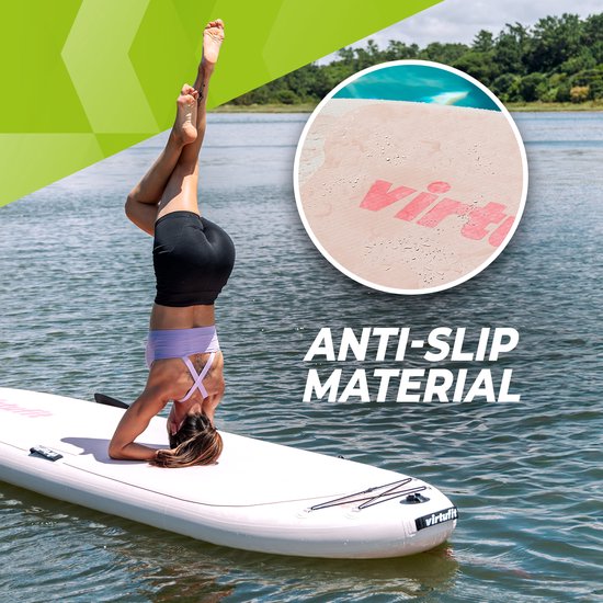 VirtuFit Cruiser Opblaasbaar SUP Board 305 cm - Max. 180 kg - Complete Set – Incl. Kajak Zitje, Peddel, Pomp, Tas & GoPro-mount – Stand Up Paddle Board - Roze