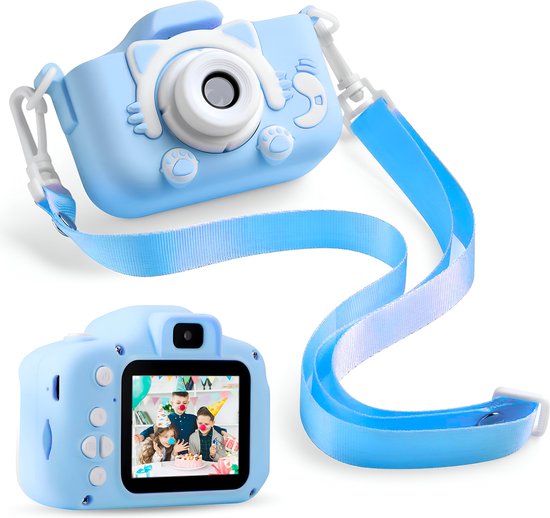Bambini Kindercamera - Digitale Kindercamera - Kinder camera - Digitale camera - Fototoestel voor kinderen - 1080P HD - Blauw