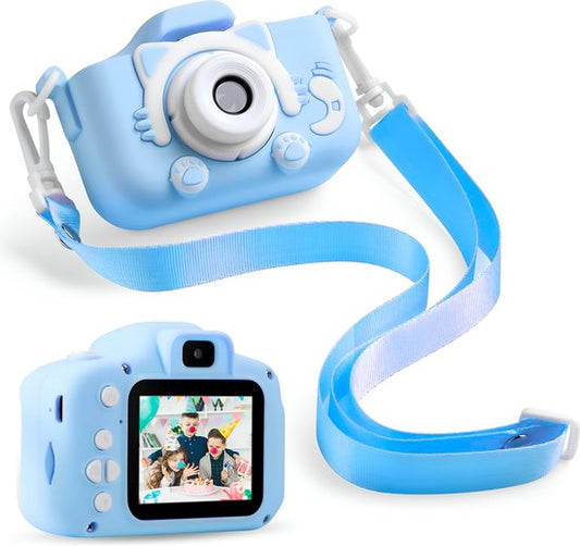 Bambini Kindercamera - Digitale Kindercamera - Kinder camera - Digitale camera - Fototoestel voor kinderen - 1080P HD - Blauw
