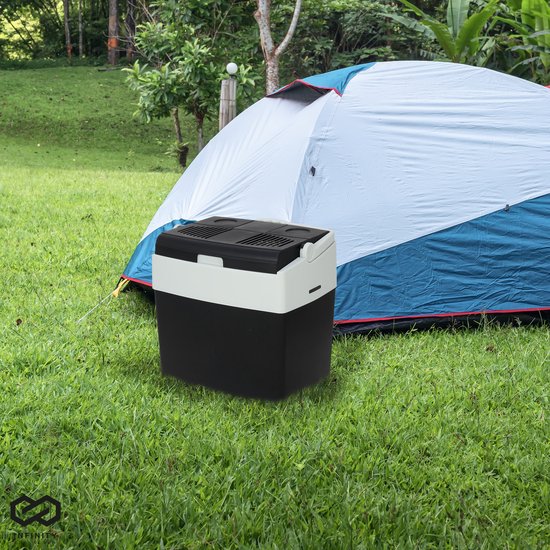 Infinity Goods - Elektrische Koelbox - 30L - Coolbox - 12V en 230V - Frigobox - Koelen en Verwarmen - Zwart