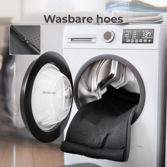 CozySense® Orthopedisch Hondenkussen - 60 X 42 cm - Maat S - Waterdicht - Geschikt Als Benchkussen & Hondenbed - Wasbare Hoes - Zwart