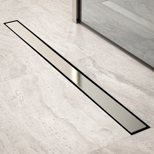 Douchegoot - 90cm - Tegelrooster - RVS - Met Flens