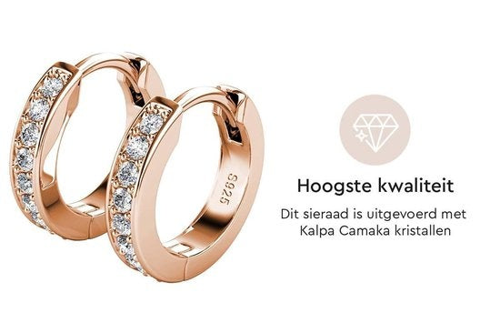 Yolora Kids Oorbellen met Kalpa Camaka Kristallen - Ros� kleurig - 18K Ros�goud Verguld