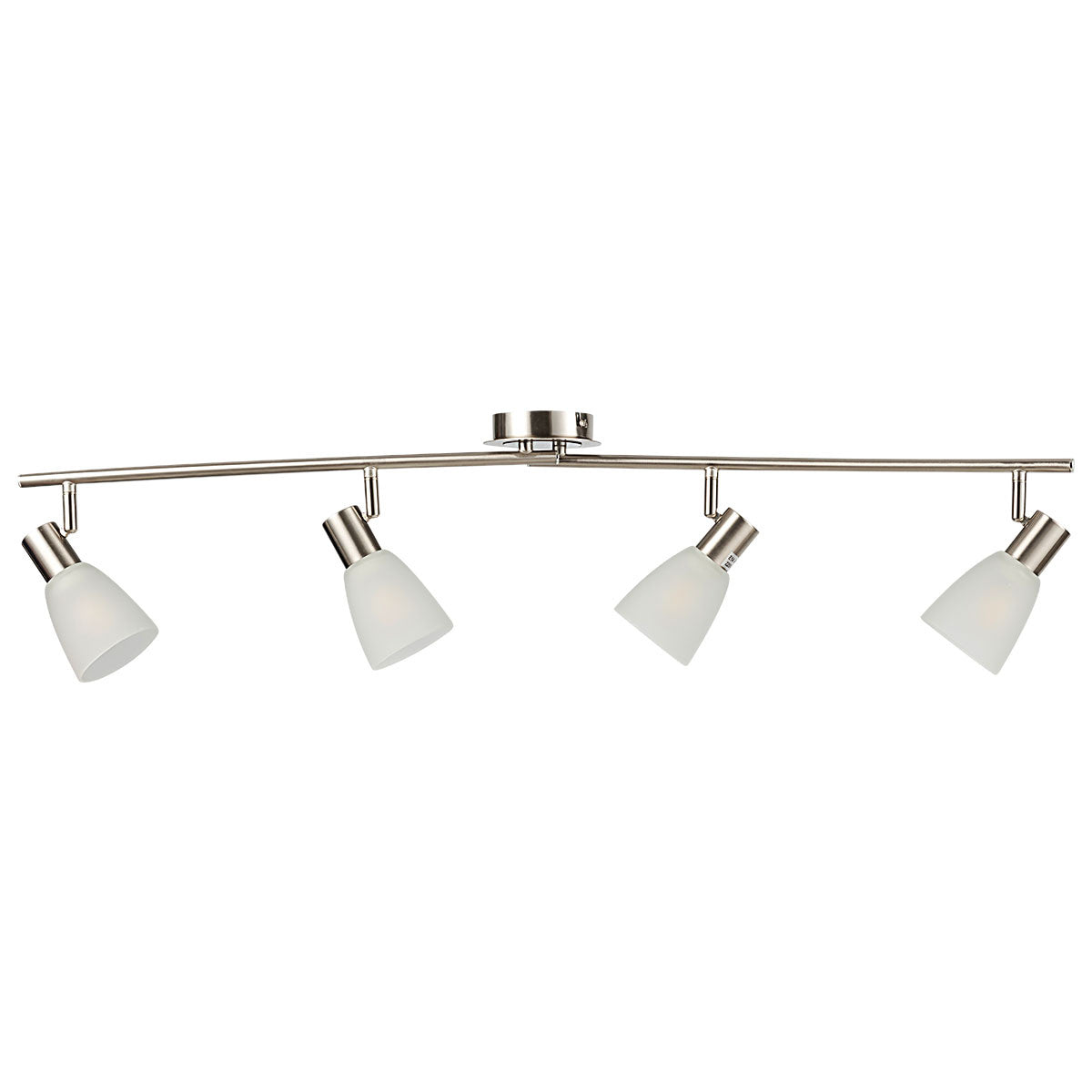 Coast Plafondlamp Zilver/Wit – 93 x 11 x 21,5 cm – 4 Draaibare E14 Lichtpunten