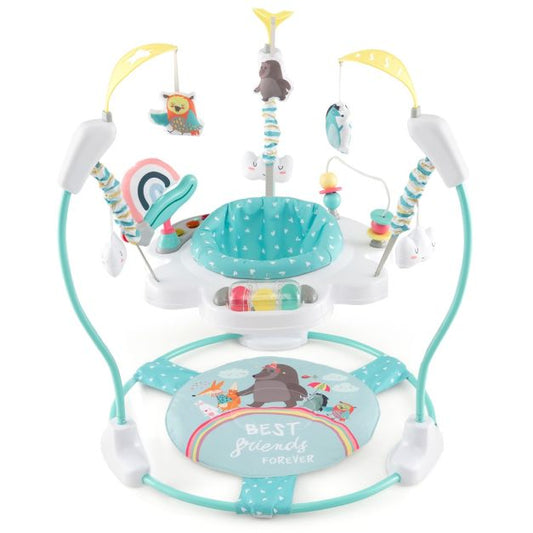 Coast Baby Sky Jumperoo loophulp met verstelbare hoogtes, speelgoed en muziekdoos, springstoel met 360° draaibare zitting, activiteitencentrum voor baby's vanaf 6 maanden, belastbaar tot 12 kg